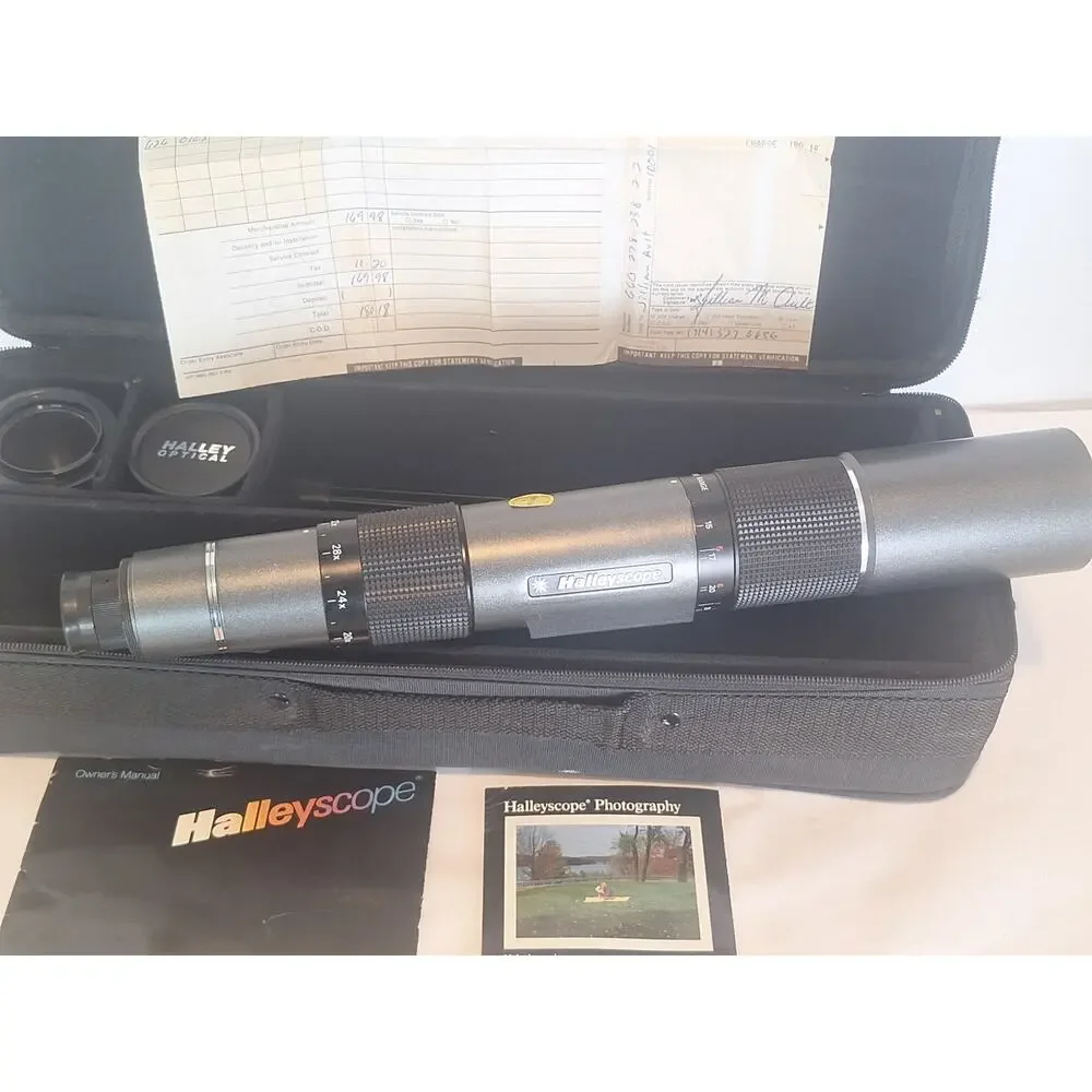 HalleyScope 40mm Japanese Coated Optics Spotting Scope w Case Tripod Docs
